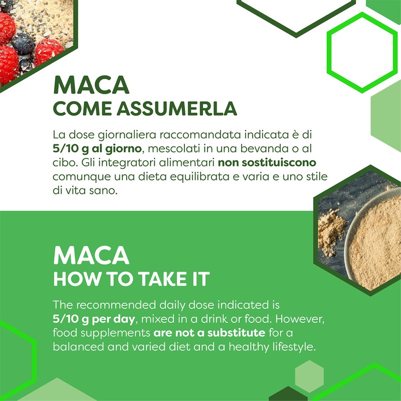 ERBOTECH, Peruvian Maca Organic Powder, 200 g Bag, Rich in