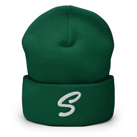 S LOGO Cuffed Beanie - Color: Spruce