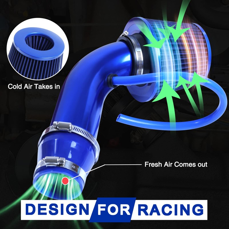 AICARS 3 Inch Universal Cold Intake Pipe Induction High Flow