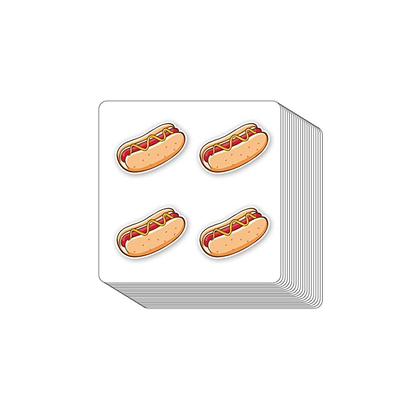 Hot Dog Stickers 1in for Scrapbooking, Arts, Craft, Kids DIY,