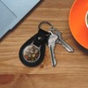GRAPHICS & MORE Black Leather Mushroom Fungi Fungus Pattern Keychain