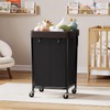 Chrislley 160L Laundry Hamper with Wheels, 2 Section Large Laundry