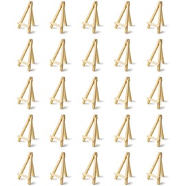 EBOOBA 25pcs Mini Stands 5 Cards Photo Display Small Canvas DIY Classroom