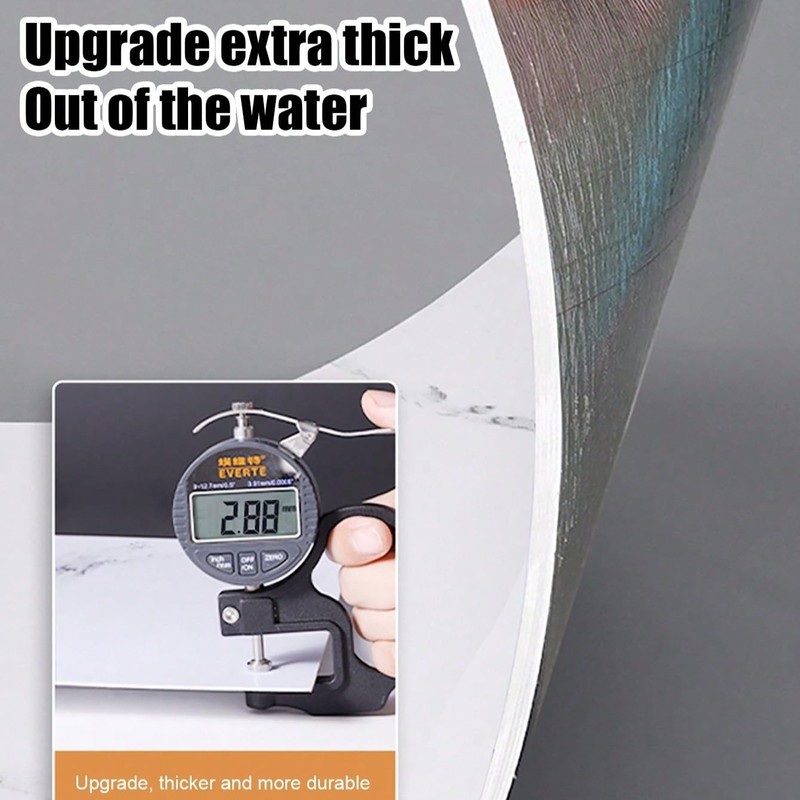 10pcsMarble Peel and Stick Waterproof Wall Panels,Backsplash Tile-23.6"x11.8"PVC Foam Wall