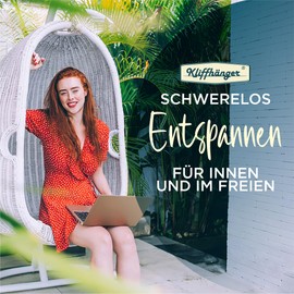 KLIFFHÄNGER Extension Chain for Hanging Chair, Hammock Chair and Hammock with Two Carabiners, Various Lengths (Chain 30 cm, Double Pack)