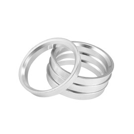 Hihaha 4pcs OD 66.1mm to ID 57.1mm Aluminum Alloy Car Hub Centric Rings Durable Material