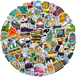 Outdoor Adventure Wildness Stickers for Boys for Computer Cups Bicycle Motorcycle Helmet Travel Suitcase Stickers Pack of 100