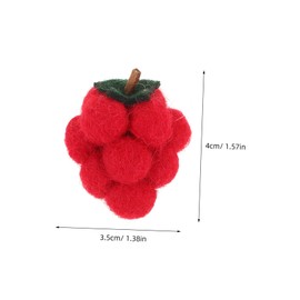 TEHAUX 3pcs Adorable Felt Hair Clips Cartoon Poached Fruit Design Accessories for DIY Hair Ornaments Durable and Comfortable Material for Crafts