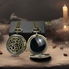 JIEXUAN Natural Black Obsidian Scrying Mirror, Obsidian Feng Shui Mirror,