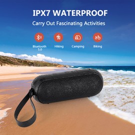 Bluetooth Speakers with Light, 30W Portable Bluetooth Wireless(100FT Range) Loud Stereo Sound, IPX7 Waterproof Shower Speakers, RGB Multi-Colors Rhythm Lights, 1000mins Playtime for Indoor&Outdoor