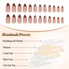 GlamRays Press on Nails Medium Mandarin French Lace False Nails