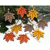 Set of 9 Pendant Leaf Autumn Decorative Wood Autumn Pendant