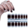 WOKOTO 8 Sheets Glitter Adhesive Nail Art Polish Stickers Tips