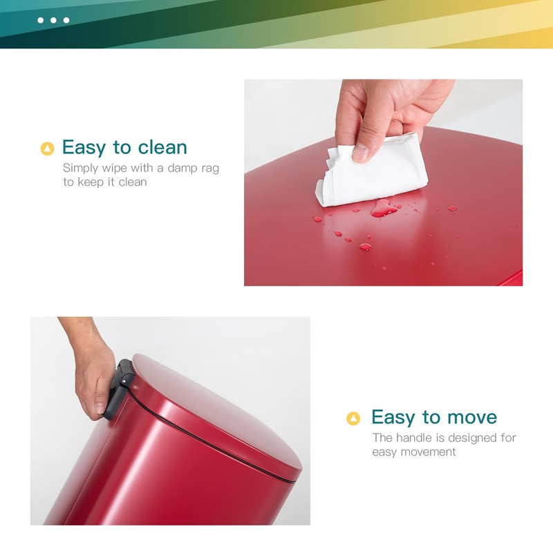 FDW Kitchen Trash Can with Lid for Office Bedroom Bathroom