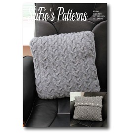 Knitting Pattern for Cable Cushion Cover, Pillow Cover Cabled Knitting Pattern, 2 Sizes, 16” (41cm) and 18” (46cm) Square, Knitting Pattern, Made in Aran Yarn, KP406