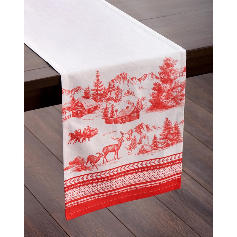 Maison d' Hermine Winter Jouy 100% Cotton Table Runner for