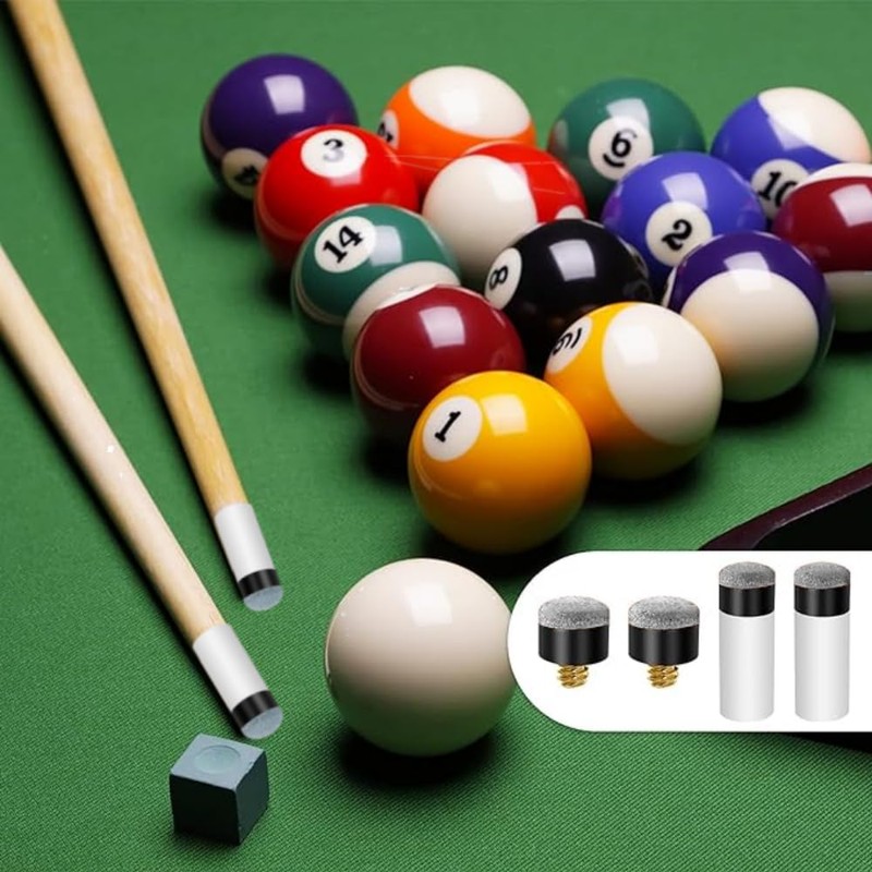10 Sets Soft Billiard Cues Tips, Grey Cue Tips and