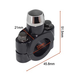 【REYLNXR】Motorcycle Self-Recovery Switch Accessory Customized Switch with Aluminum Alloy Base Start Stop Horn Power Switch (Product Contents: Black Cover, White Frame Metal Self-Recovery Switch 2