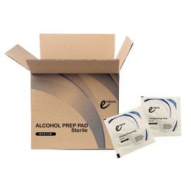Case of 4000 Psc- Sterile Alcohol Prep Pads Medium, Individually Wrapped Alcohol Swabs, Ideal for Medical & First Aid Kits (4000)