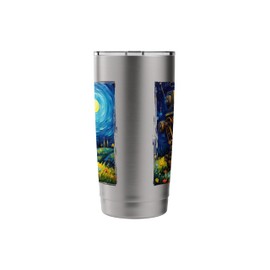 Vintage Robot Art Van Gogh Toy Robot Builder Robotics Stainless Steel Insulated Tumbler