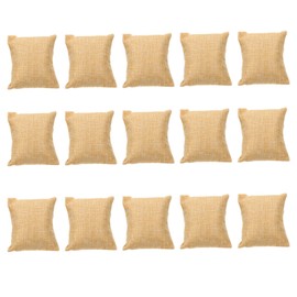 ibasenice 15pcs Linen Burlap Jewelry Display Pillow for Bracelet Watch Anklet Bangle Dangle Earring and Necklace Watch Jewelry Box Insert Pillow Cushion