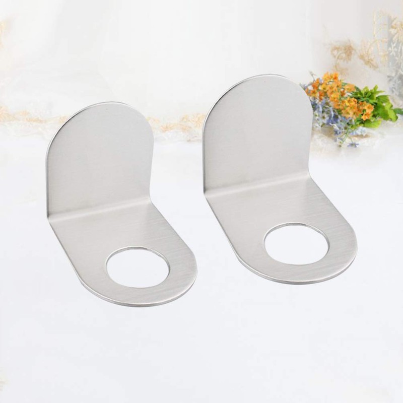 2pcs Wall Mounted Hand Holder Hanging Rack Shampoo Shelf Kitchen