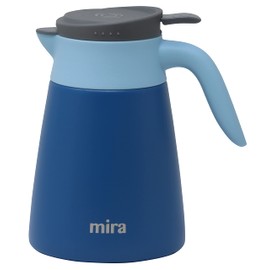 MIRA Insulated Coffee Carafe Server, Stainless Steel Vacuum Flask Coffee Dispenser, 34 oz, Royal Blue