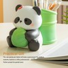 Panda Bamboo Pen Holder Cute Shape Large Capacity Resin Multipurpose