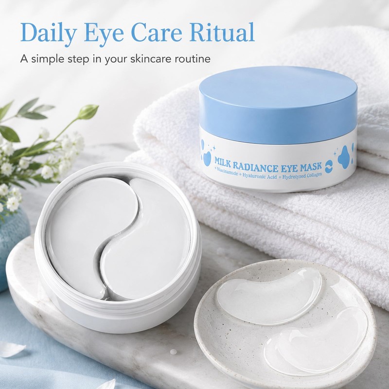 50 PCS Milk Eye Patches, Collagen Eye Mask, for Puffy