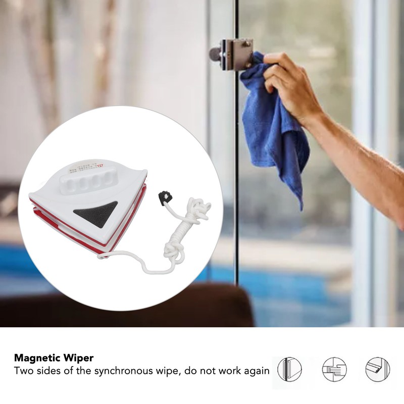 Magnetic Window Cleaner Double Sided Window Glass Glider Wiper Multi