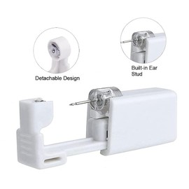 Voarge Ear Piercing Gun Kit - Disposable, Sterile, Painless Self-Piercing Tool with Ear Studs, Stainless Steel