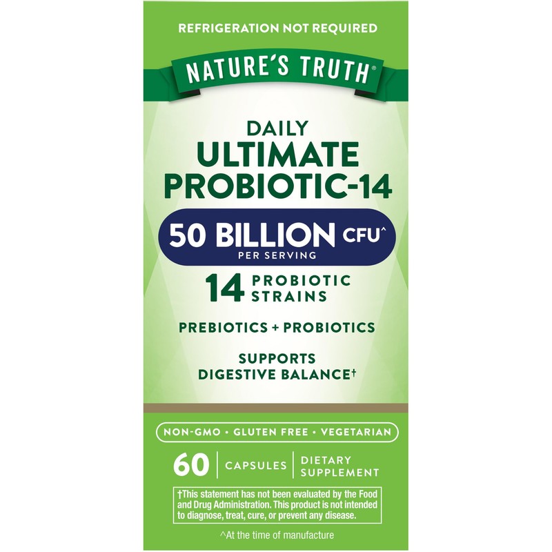 Natures Truth Probiótico 50 mil millones de UFC, 60 cápsulas