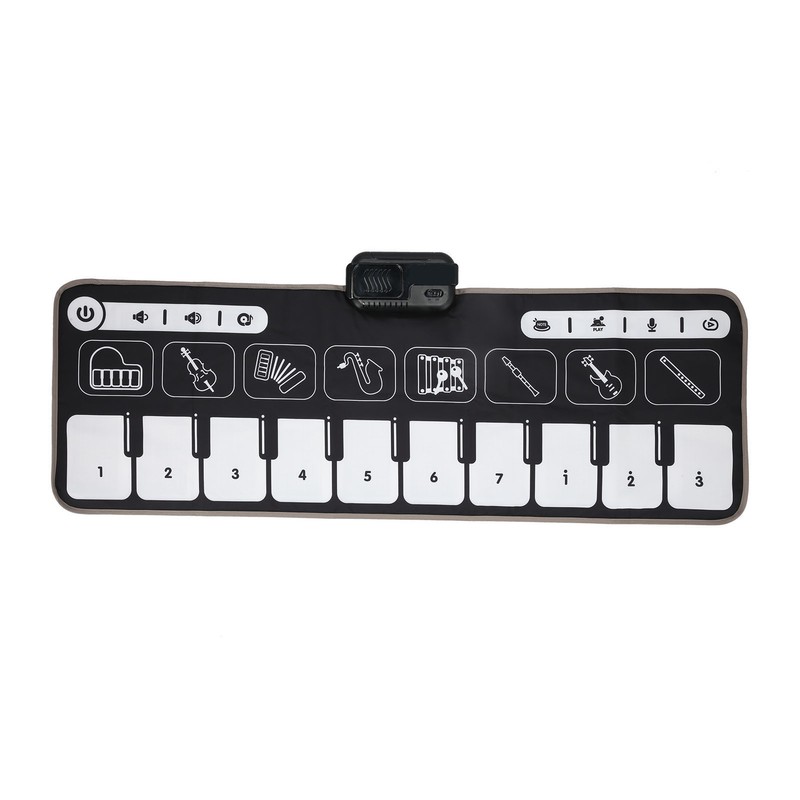 Kids Piano Mat 43.3 X 14.2in Adjustable Volume 10 Keys