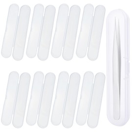 8 PACK Glass Nail File Case, Clear Glass Nail Files Case, Acne Needle Blackhead Acne Needle Organizer Case, Clear Box for Nail Tool for Storage Organizer Case