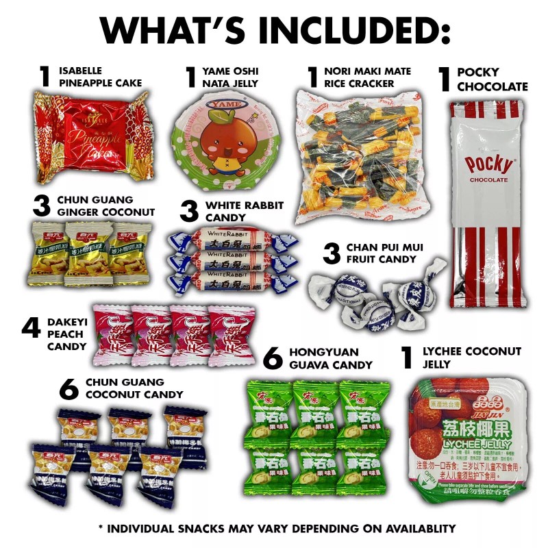 Fun Flavors Box Asian Snacks Candy Snack Box Variety Pack