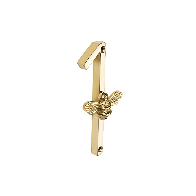 Gold Brass bee House Number with Bee design | 5