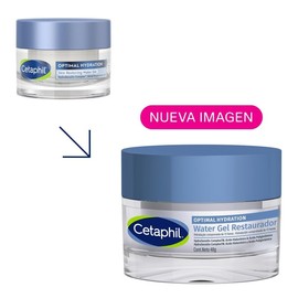 Cetaphil Optimal Hydration Water Gel Restaurador Piel Mixta o Grasa 48 g | Hidrata 72 h, fortalece barrera 24 h y calma sensibilidad con ácido hialuró