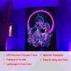GRHOSE Astronaut Mushroom Forest Planet Blacklight UV Reactive Trippy Tapestry
