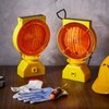 Kittmip 2 Pcs Solar Industrial Light Warning Traffic Safety Barricade