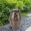 Hanging Solar Lantern Hollowed Out Chrysanthemum Shadow Lantern Retro Garden