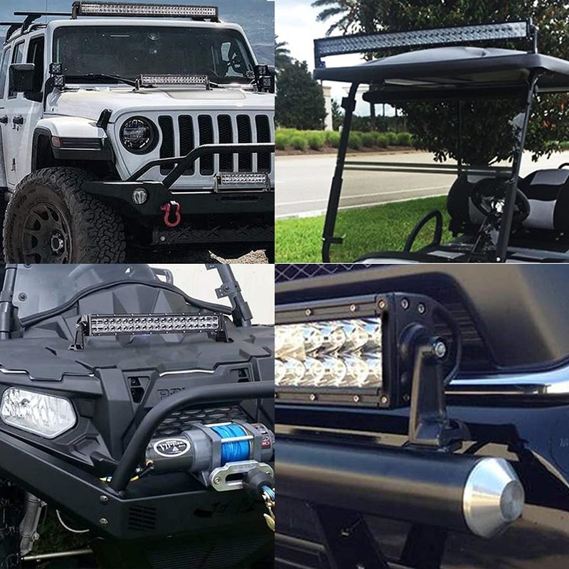 LEDKITO LED Light Bar Side Mounting Bracket Base Mounting Universal