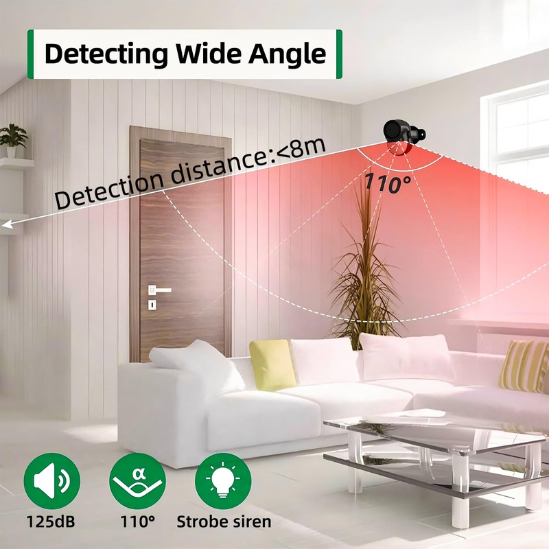 Luckydeer 125dB Loud Motion Sensor Alarm with 328ft Dual Remote