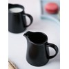 RockTrend Black Mini Simple Ceramic Coffee Milk Creamer Pitcher with