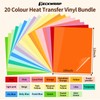 TECKWRAP Pastel Heat Transfer Vinyl 20 Sheets HTV Vinyl Bundle