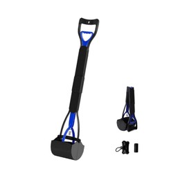 JINGUWU Dogs Pooper Scooper, 32 inch Long Handle Walking Poo Remover Grabber Picker for Clean Up Medium and Large Dogs Animal Waste or Garden Garbage (32 Inch)