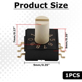 ZFRITP 1 Piece Switch Rm3haf-10 Rotary Encoder Switch with Handle 3:3 for Audio/Video Devices, Switch RM3HAF-10, Button for Stories, Lunii Ma Fabrique à Stories