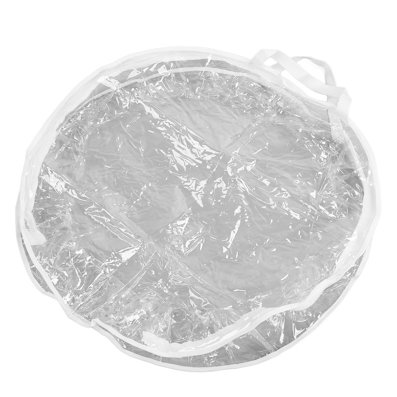 Wreath Storage Bag 60x20cm Thick PVC Reinforced Handle Double Zippers