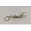 Shotgun Beverage Cans and Bottle Opener Keyring - White