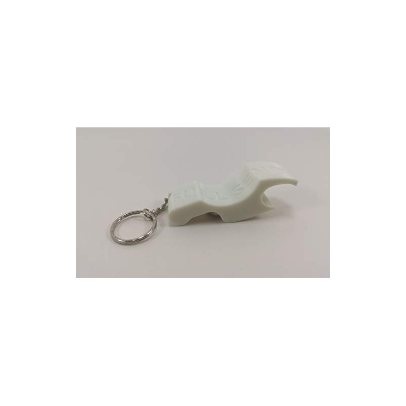 Shotgun Beverage Cans and Bottle Opener Keyring - White