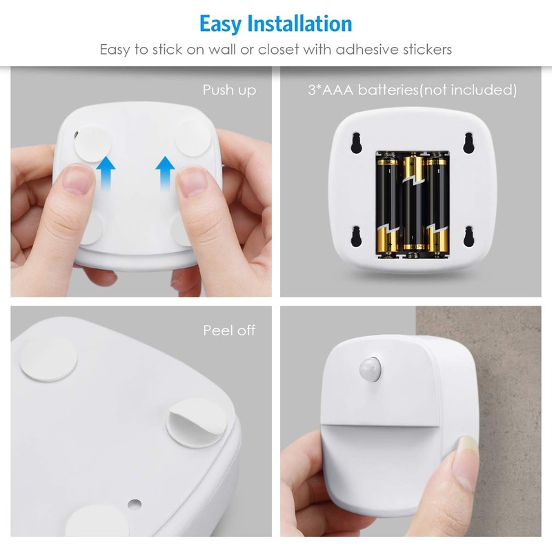 AMIR (Upgraded Version) Motion Sensor Light, Cordless Battery-Powered LED Night